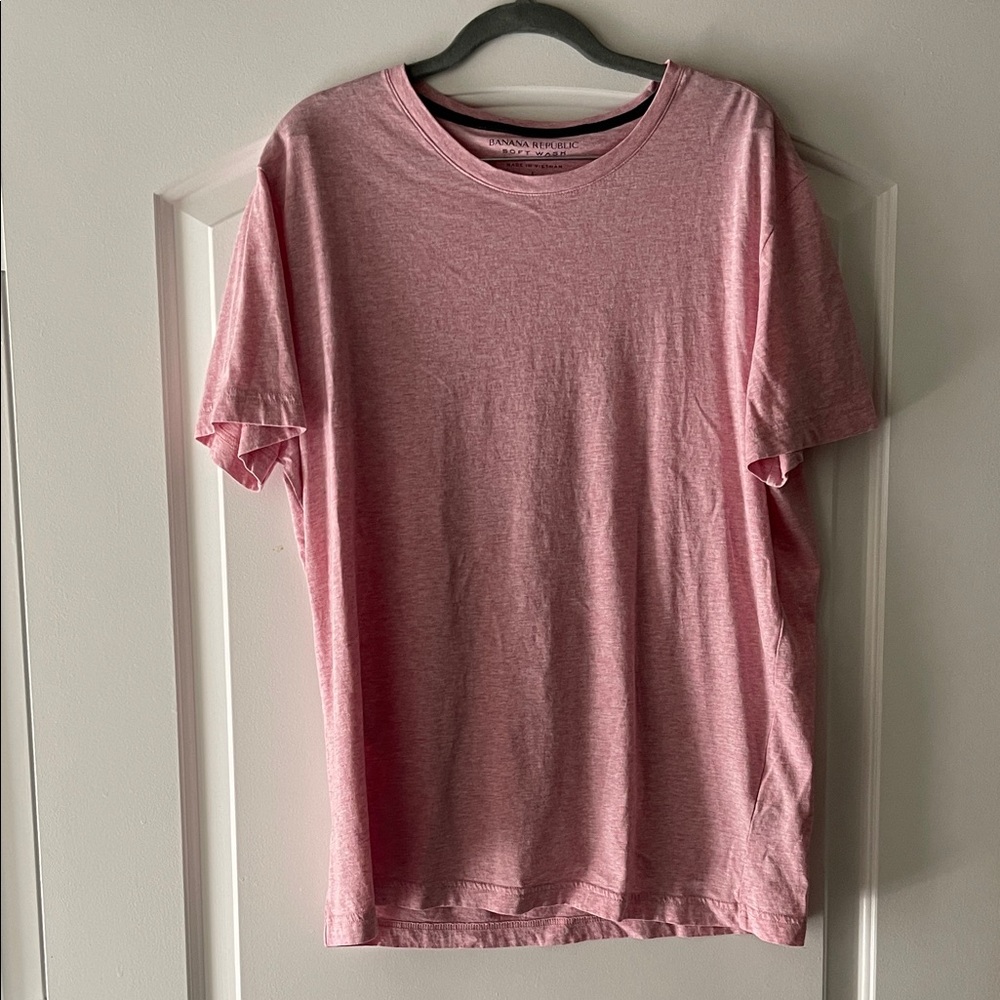 Banana Republic Soft Wash Pink Short Sleeve Tee